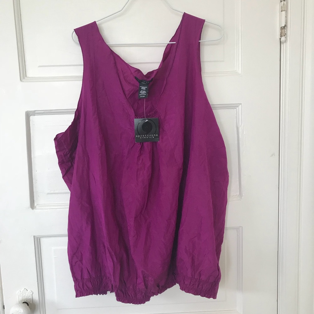 Apostrophe Silk Cotton Purple Cami Tank Size 24-26